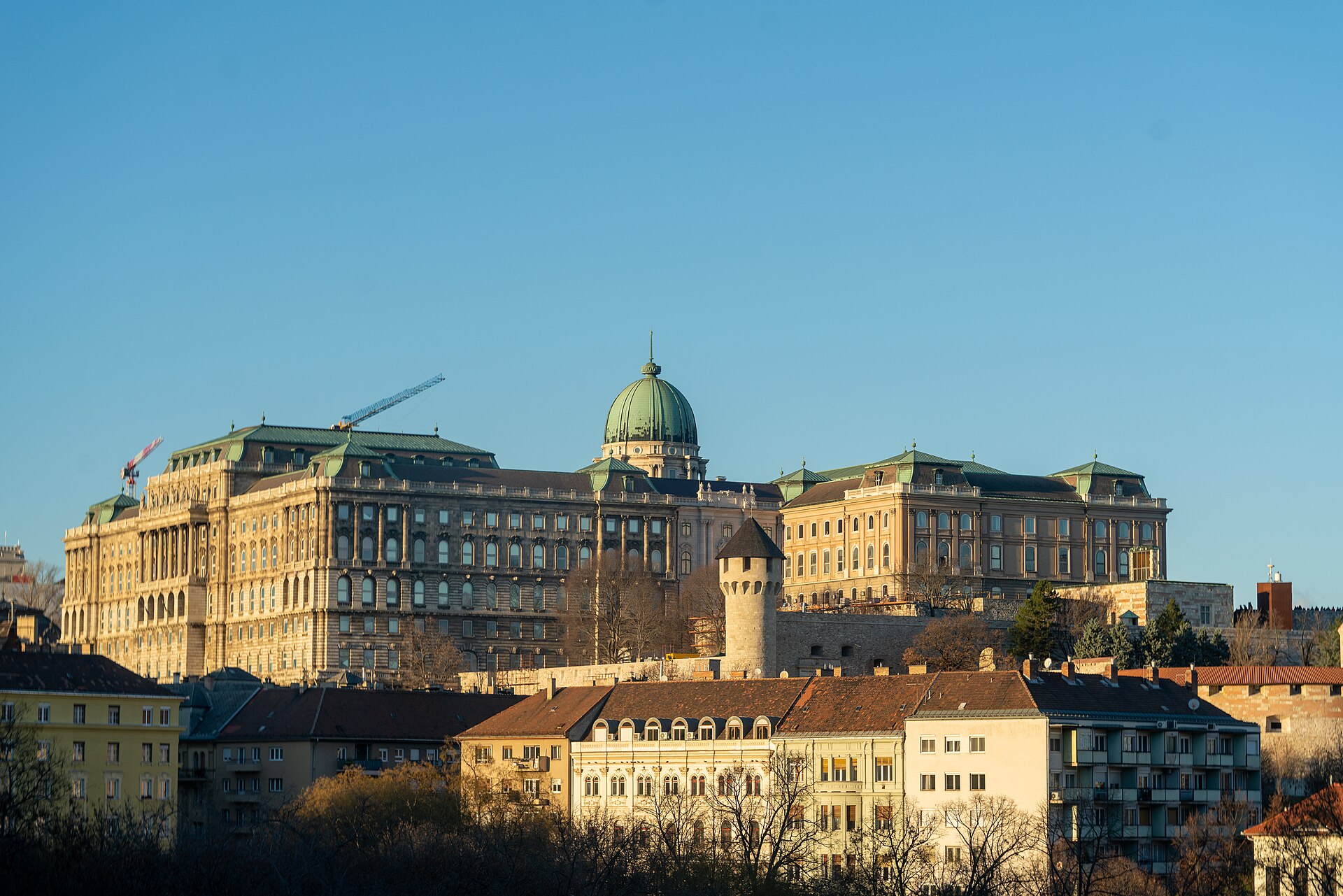 Buda castle hill view Danube