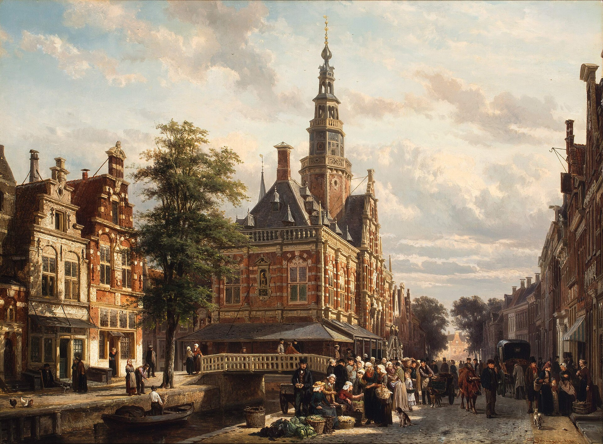 European summer square terrace