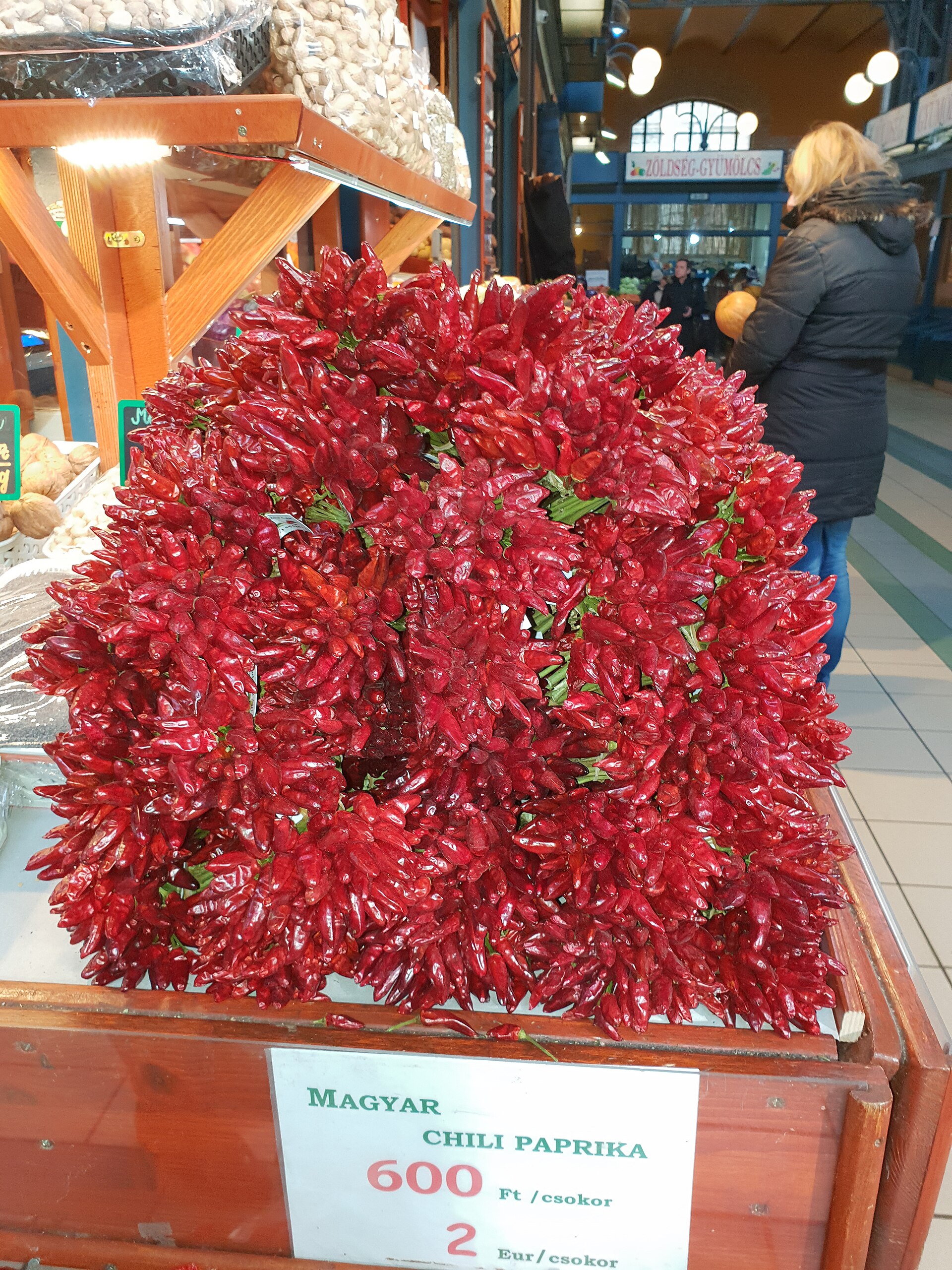 Hungarian paprika market stall