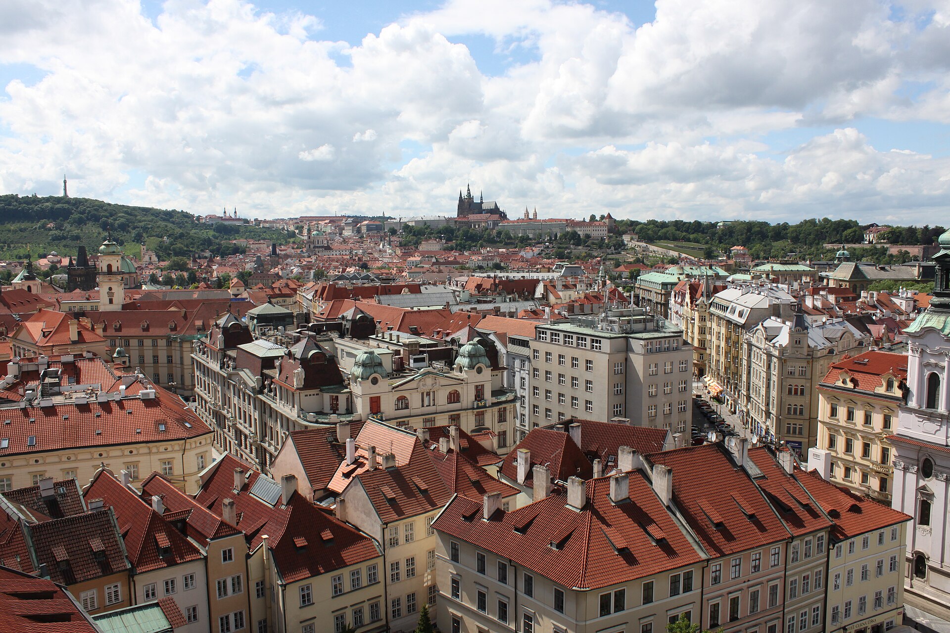 Prague old town square castle